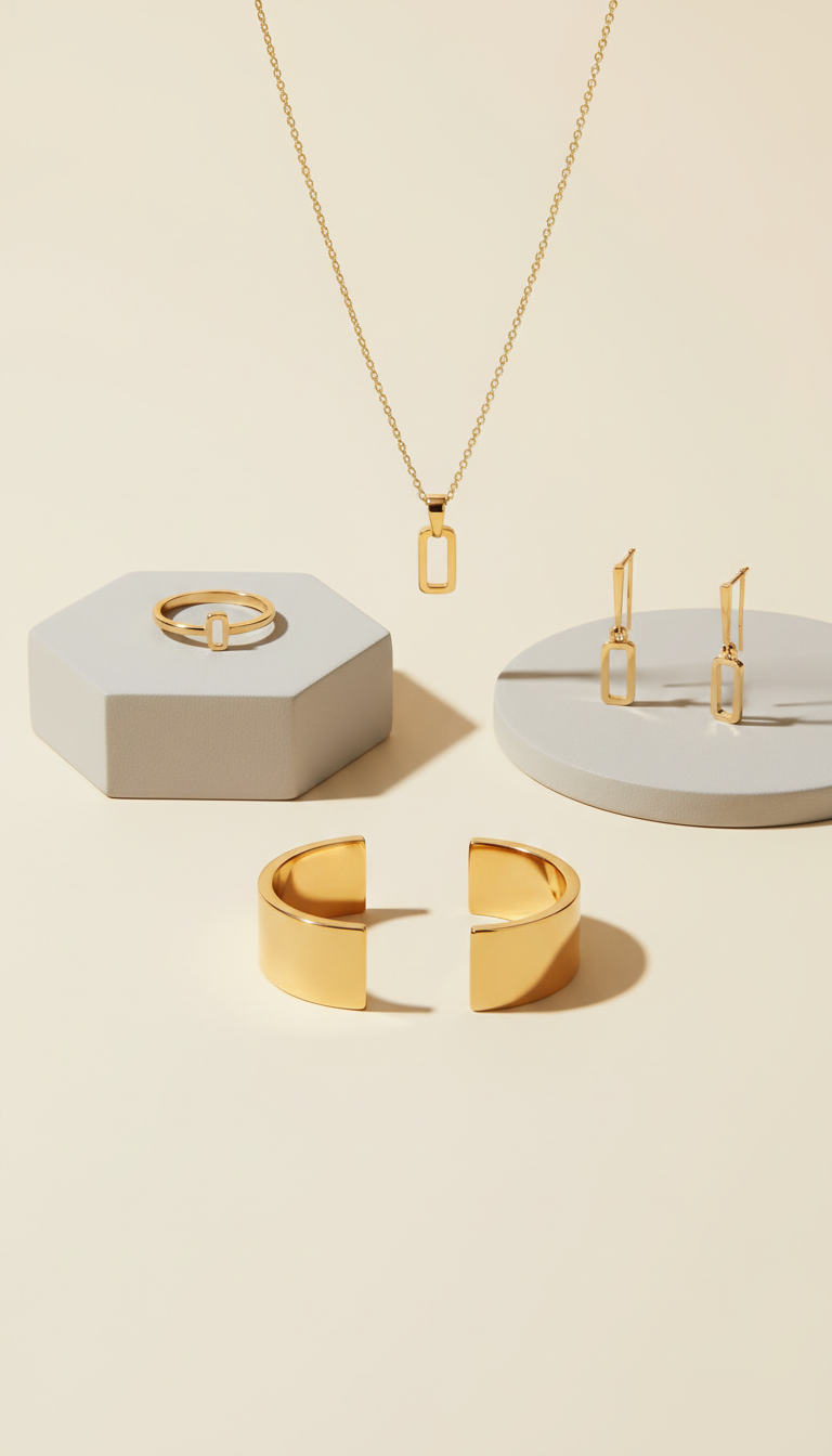 Frame Cuff in 18k Gold Vermeil